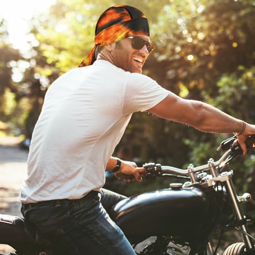 DOCILA 3 Pcs Do Rags for Men Skull Cap Bandana Hat Breathable Helmet Linner Beanie - color: Colorful