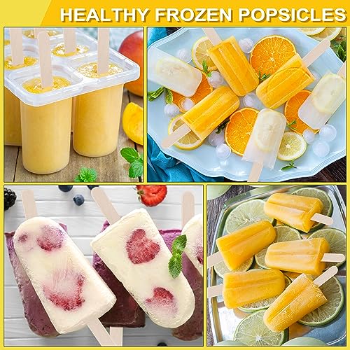 1200 Pieces Jumbo Wooden Craft Sticks, 6 Inch Multi-Purpose Wood Popsicle Craft Sticks Ice Cream Sticks, Small Ice Pop Sticks for Waxing, Stirring, Craft Project, Tongue Depressor, Plant Labels - size: 6 inches-1200pcs