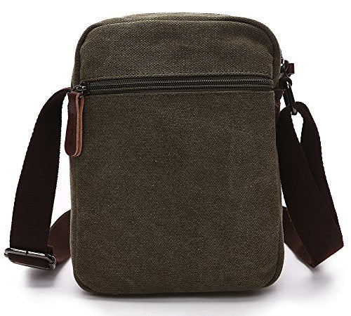 Collsants Mini Crossbody Bags for Women and Men - Small Purses and Handbags - Travel Bag - Canvas Shoulder Purse - color: Army Green