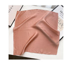 100% Mulberry Silk Neck Scarf - 21'' x 21'' Lightweight Neckerchief - Women Men Small Square Digital Printed Scarves - color: 080