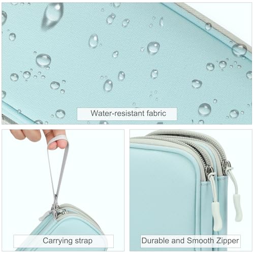 FYY Electronic Organizer, Travel Cable Organizer Bag Pouch Electronic Accessories Carry Case Portable Waterproof Double Layers All-in-One Storage Bag for Cable, Charger, Phone, Earphone, Mint Green - color: Mint Green, style: Small