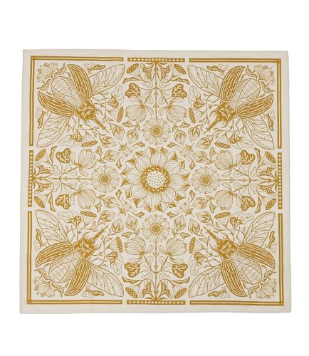 21"x21" Soft Cotton Bandana for Men and Women Unisex Head Wrap Scarf Headband Face Mask for Outdoor - color: Qm-beetles in Bloom