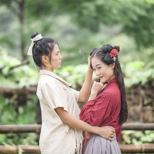 Vintage Chinese Hair Sticks with Opal Design Elegant Blue Hair Chopsticks Traditional Hairpins for Women Hair Decor and Styling Ancient Chinese Hair Clip - color: Blue