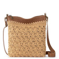 The Sak Lucia Crossbody Bag in Crochet, Convertible Purse with Adjustable Shoulder Strap - color: Natural Primrose Straw