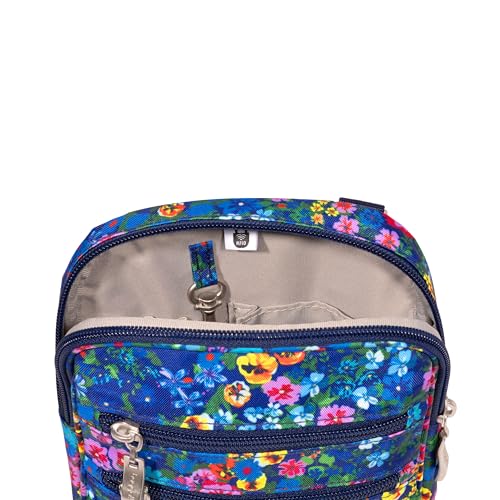 Baggallini Journey Crossbody Bags for Women 9x6 Small Lightweight Travel Handbag W/RFID - color: Flower Market