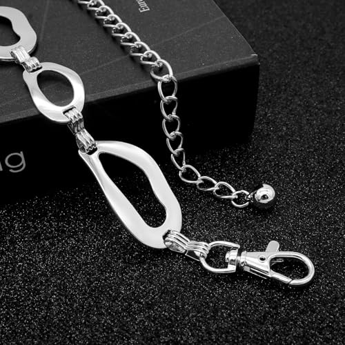 LIMHOO Women's Metal Waist Chain Belts Gold Silver Link Belt for Dresses - color: Square Silver, size: XL: Length 150cm/59in