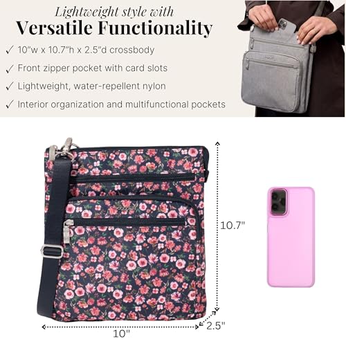 Baggallini womens Out and About Crossbody - color: Autumn Peony