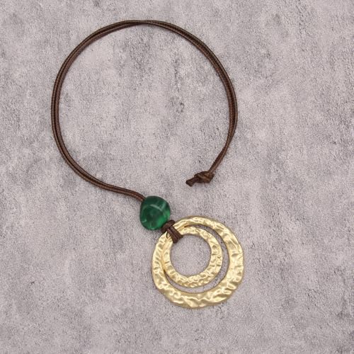 Boho Necklaces for Women Cord Necklace with Pendant Long Silver Necklace Vintage Sweater Necklace Hippie Jewelry for Women Girls Gifts - style: Boho Big Necklace