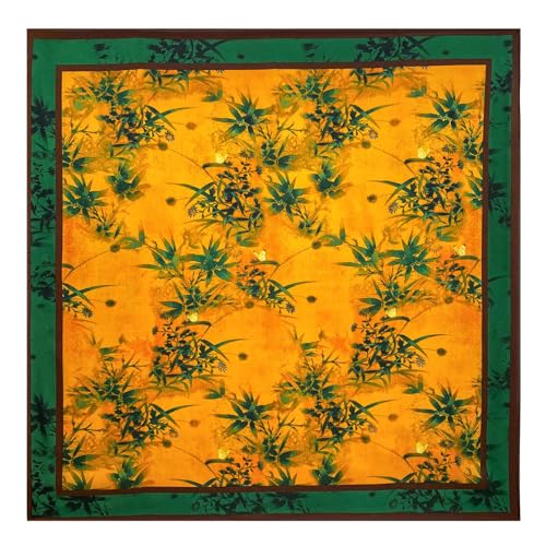 XL 43 Inch Extra Large Square Scarf Fashion Scarves Silk Feeling Hair Scarf Wrapping Scarfs Night Sleeping Headscarf - color: Ba1029