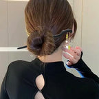 yueton 2PCS Vintage Wooden Hair Pin Antique Chinese Style hair Stick Wood Bamboo Chopsticks Chignon Hair Pin Retro Elegant Flower Hairpins Tassel Hair Stick Japanese Traditional Hair Sticks