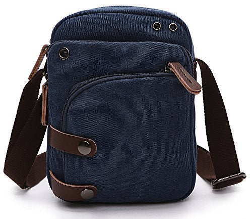 Collsants Mini Crossbody Bags for Women and Men - Small Purses and Handbags - Travel Bag - Canvas Shoulder Purse - color: Dark Blue