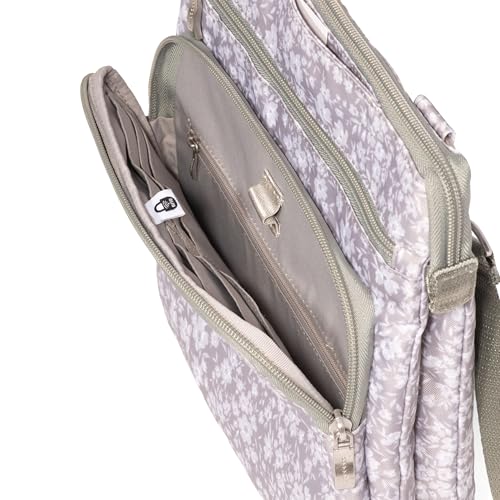Baggallini womens Out and About Crossbody - color: Light Grey Petal