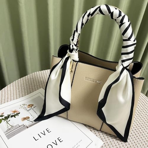 Silk Head Scarf for Hair Fashion Headwrap for Women Lightweight Neck Tie - color: X018-white Stripe