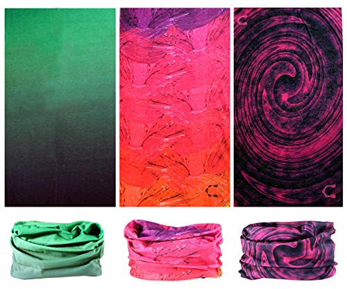 Toes Home 6PCS Outdoor Headband Elastic Seamless Bandana Neck Gaiter Scarf Sport Headwear Boho Series for Yoga Hiking - color: Multicolor