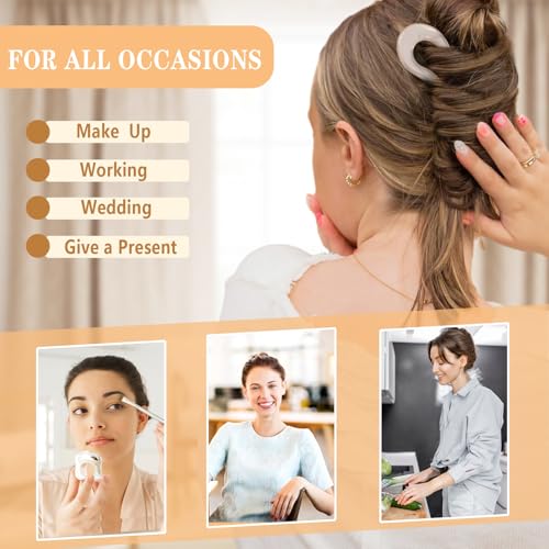 6PCS French Hair Pins for Thick Hair, French Pins Hair Styling, French Hair Pin for Women Fine Hair Accessories, French Twist Pin Wavy U Shaped Valentine's Day Gifts(Amber) - color: Amber-B