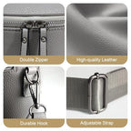 Crossbody Bags for Women, Large Vegan Leather Trendy Bum Bag - color: Ash Gray