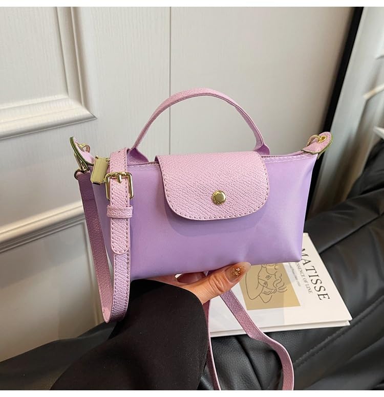 Fashion Mini Crossbody Bag, Handbags Purses with Adjustable Strap for Women, Ladies Shoulder Totes Bag - color: Purple