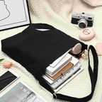 COOLOME Canvas Tote Bag for Women - Crossbody, Shoulder, Travel & Beach Bag - color: Black