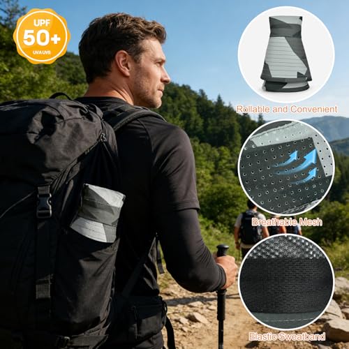 Sun Hat for Men Women UV Protection Wide Brim Fishing Hats Breathable UPF 50+ Boonie Bucket Hats Beach Safari Hiking Garden - color: 1 Pack Cp Deepgrey