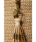 The Sak Lucia Crossbody Bag in Crochet, Convertible Purse with Adjustable Shoulder Strap - color: Bamboo Static