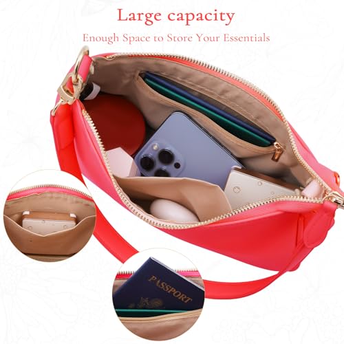 Uygafly Shoulder Bag for Women Cute Handbags Purses - color: Ar-red