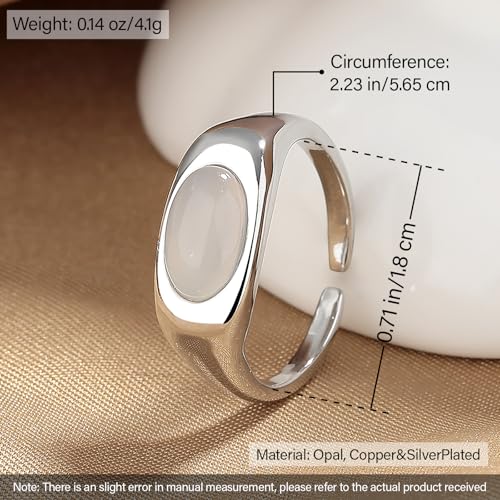 14K Gold Plated Open Ring 925 Sterling Silver Ring Open Adjustable rings for women Band Rings for Men Women Gold Stackable Rings for Women Teen Girls Silver Statement Ring Band Chunky Open Twist Ring - color: Silver19