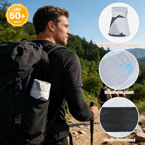 Sun Hat for Men Women UV Protection Wide Brim Fishing Hats Breathable UPF 50+ Boonie Bucket Hats Beach Safari Hiking Garden - color: 1 Pack Cp Lightgrey