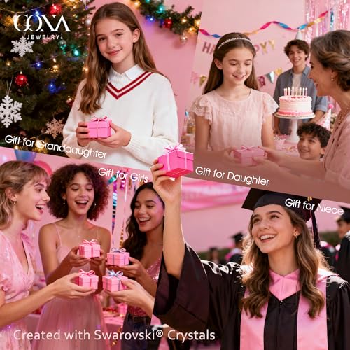 Swarovski Crystal Teddy Bear Necklace, White Gold Plated, Playful Movable Design, Sweet Warmth & Love Symbol Jewelry Gift for Women Teens Girls, Gift-Ready Packaging - style: Swarovski Pearl Chain