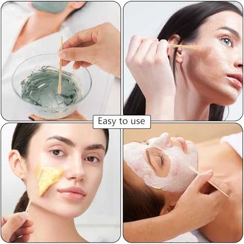 1200 Pcs Wooden Wax Sticks Small Wax Spatulas Applicator Wood Craft Sticks for Body Hair Eyebrow Lip Nose Brow Removal