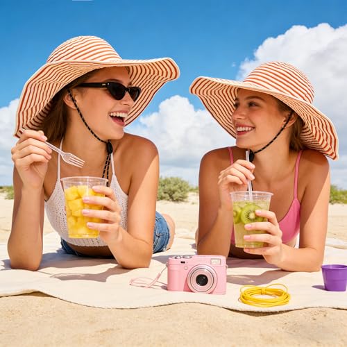 Sun Hat for Men Women UV Protection Wide Brim Fishing Hats Breathable UPF 50+ Boonie Bucket Hats Beach Safari Hiking Garden - color: Beige/Orange