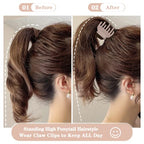 1.6" Matte Small Double Row Teeth Hair Clips for Women - Strong Hold Jaw Clamps for Thin, Fine & Thick Hair - color: Neutral Color