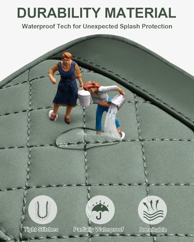 Capolo Sling Bag for Women Men Waterproof Crossbody Bags for Women Trendy Casual Fanny Pack with Convertible Shoulder Strap Chest Bag for Travel Hiking(Green, Large) - color: Green, size: Large