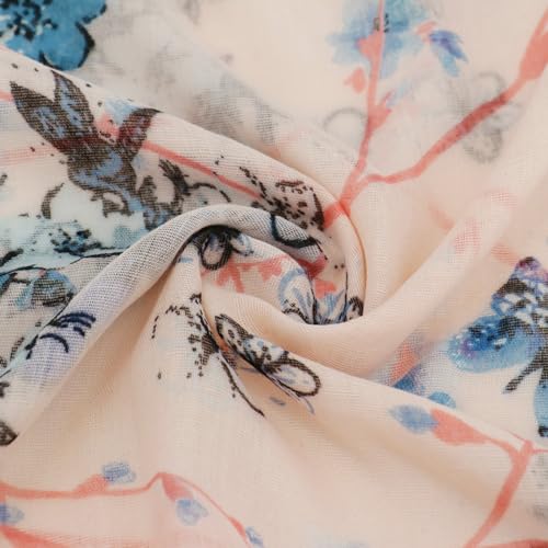 vimate Lightweight Scarf for Women Fashion Head Cover Hijab Cotton Voile Scarf Shawl Wrap for Spring Fall Winter Season - color: H1#.style 22