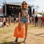 Hand-woven Soft Large Straw Shoulder Bag Boho Straw Handle Tote Retro Summer Beach Bag Rattan Handbag - color: Orange