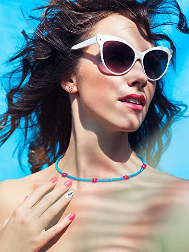 Hicarer 16 Pcs Beaded Choker Necklace Boho Women Summer Beach Colorful Jewelry Bead Seed Beads Choker for Women - style: Fresh