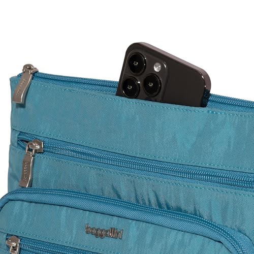 Baggallini womens Out and About Crossbody - color: Seaside Blue