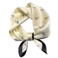 100% Mulberry Silk Neck Scarf - 21'' x 21'' Lightweight Neckerchief - Women Men Small Square Digital Printed Scarves - color: 074