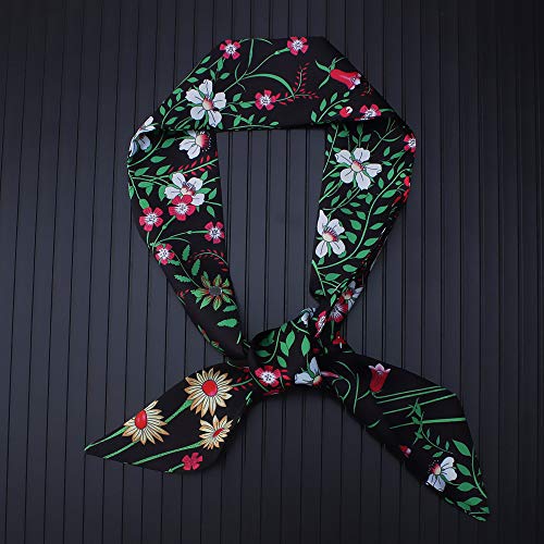 4pcs Bright Flowers Bag Handbag Handle Ribbon Scarf Hair Head Band Neck Neckerchief Scarf Fashion Gifts