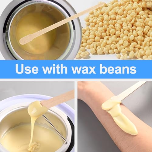 100 Pcs Wax Sticks, Wooden Waxing Sticks, Wax Strips, Eyebrow Wax Sticks, Small Waxing Applicator Sticks for Hair Removal, Facial, Smooth Skin (100 Pack)