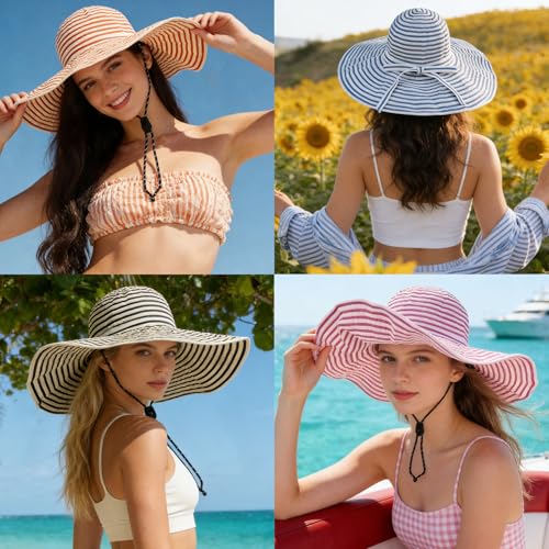 Sun Hat for Men Women UV Protection Wide Brim Fishing Hats Breathable UPF 50+ Boonie Bucket Hats Beach Safari Hiking Garden - color: White/Blue