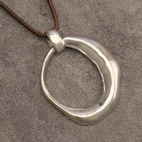 Boho Necklaces for Women Cord Necklace with Pendant Long Silver Necklace Vintage Sweater Necklace Hippie Jewelry for Women Girls Gifts - style: Silver Large Necklace