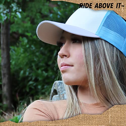 Grace Folly Beach Trucker Hats for Women- Snapback Baseball Cap for Summer - color: Classic Blue & Lavender