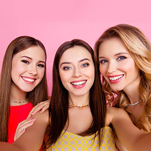 Hicarer 16 Pcs Beaded Choker Necklace Boho Women Summer Beach Colorful Jewelry Bead Seed Beads Choker for Women - style: Bead,Beaded,Beads,Bohemian,Classic