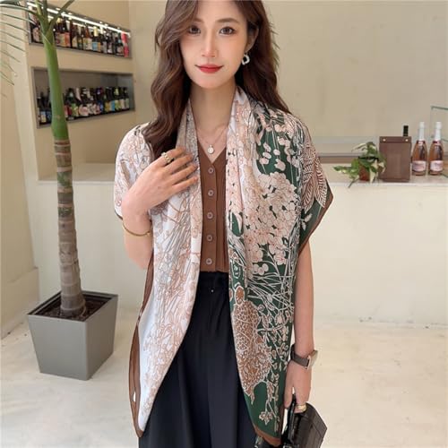 XL 43 Inch Extra Large Square Scarf Fashion Scarves Silk Feeling Hair Scarf Wrapping Scarfs Night Sleeping Headscarf - color: Ba1011