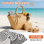 Sun Hat for Men Women UV Protection Wide Brim Fishing Hats Breathable UPF 50+ Boonie Bucket Hats Beach Safari Hiking Garden - color: Black/White