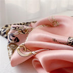 100% Pure Mulberry Silk Scarf 43”*43” Large Square Lightweight Headscarf Women’s Hair Wraps Shawls with Gift Packed - color: Classic Pink