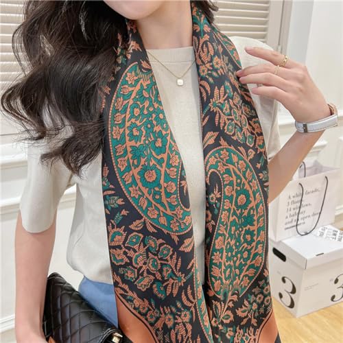 XL 43 Inch Extra Large Square Scarf Fashion Scarves Silk Feeling Hair Scarf Wrapping Scarfs Night Sleeping Headscarf - color: Ba101