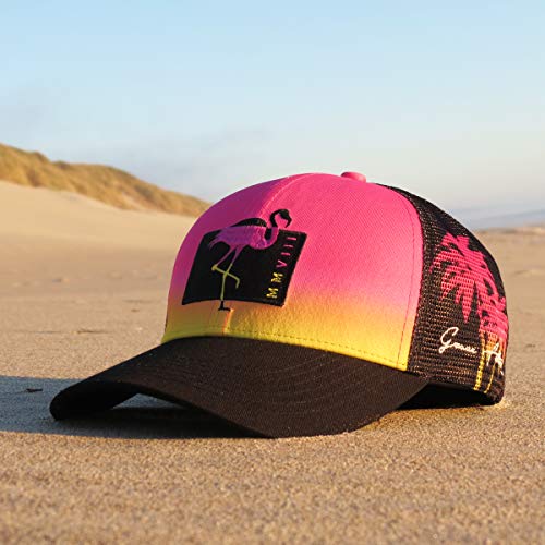 Grace Folly Beach Trucker Hats for Women- Snapback Baseball Cap for Summer - color: Flamingo