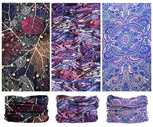 Toes Home 6PCS Outdoor Headband Elastic Seamless Bandana Neck Gaiter Scarf Sport Headwear Boho Series for Yoga Hiking - color: Boho Series 2