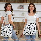 COOLOME Canvas Tote Bag for Women - Crossbody, Shoulder, Travel & Beach Bag - color: Black